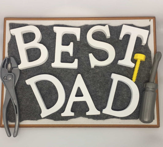 Best Dad design with bigger letters-Personalised Frames-All-Times-Gifts