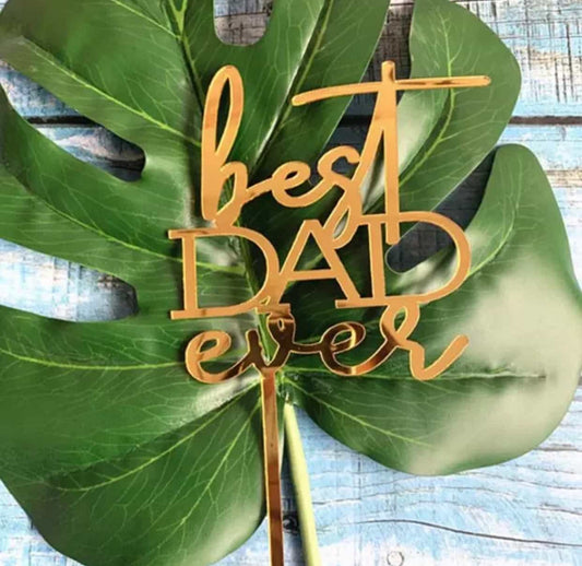 Best Dad Ever Cake Topper-Cake Topper-All-Times-Gifts