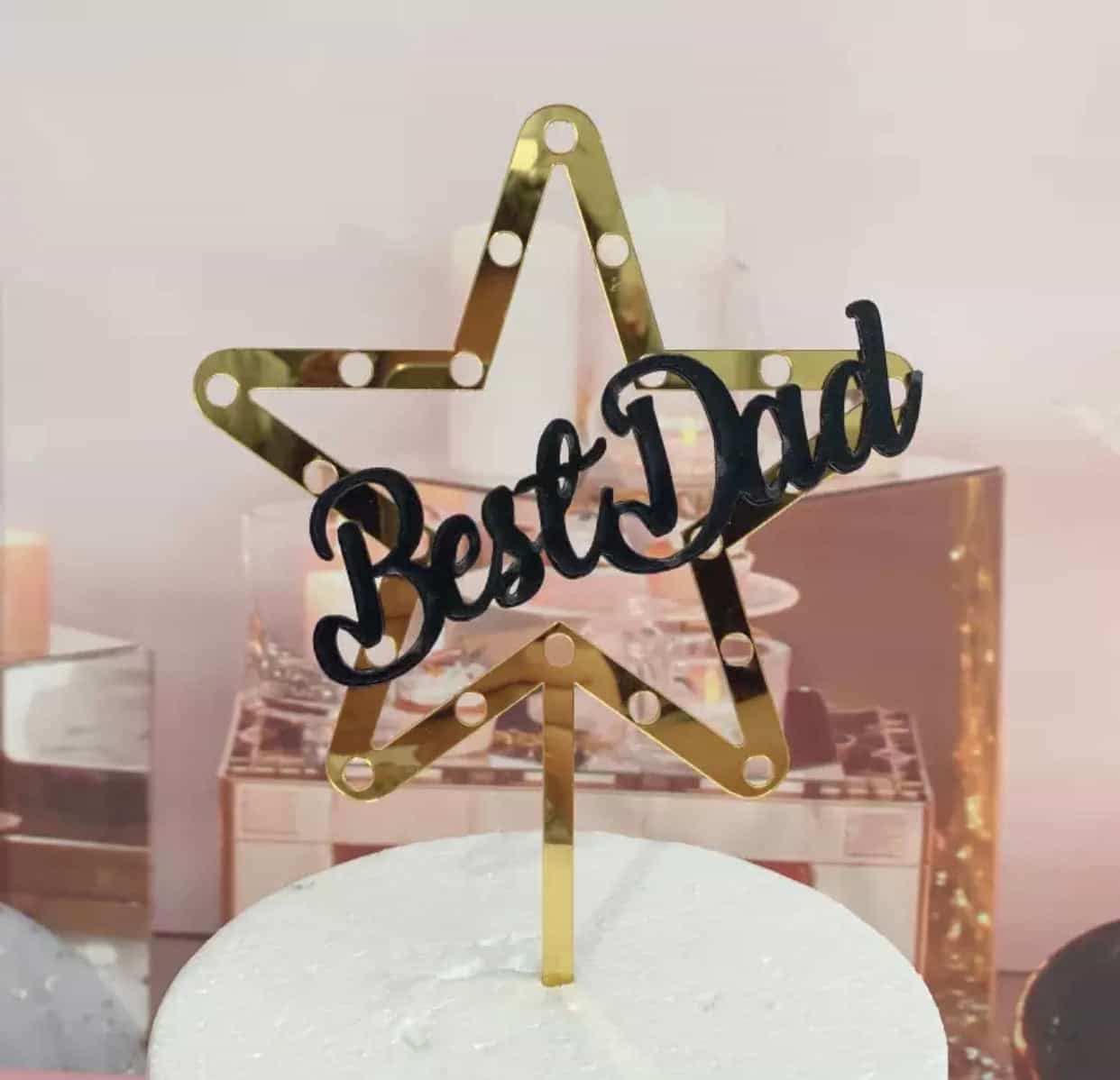 Best Mom / Best Dad Cake Topper-Cake Topper-All-Times-Gifts