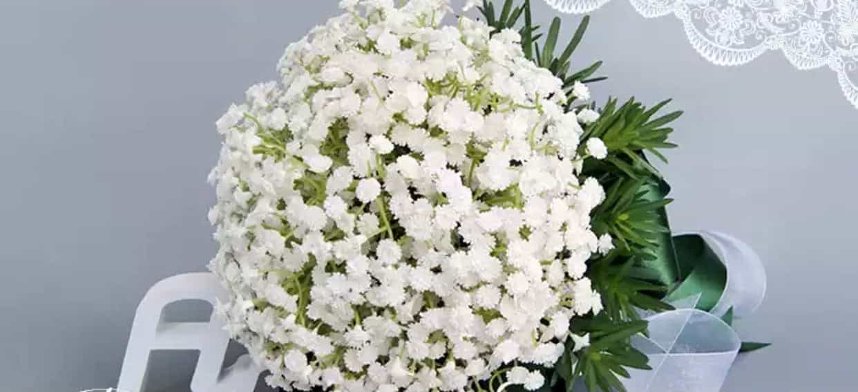 Bridal wedding baby’s breath bouquet-All-Times-Gifts