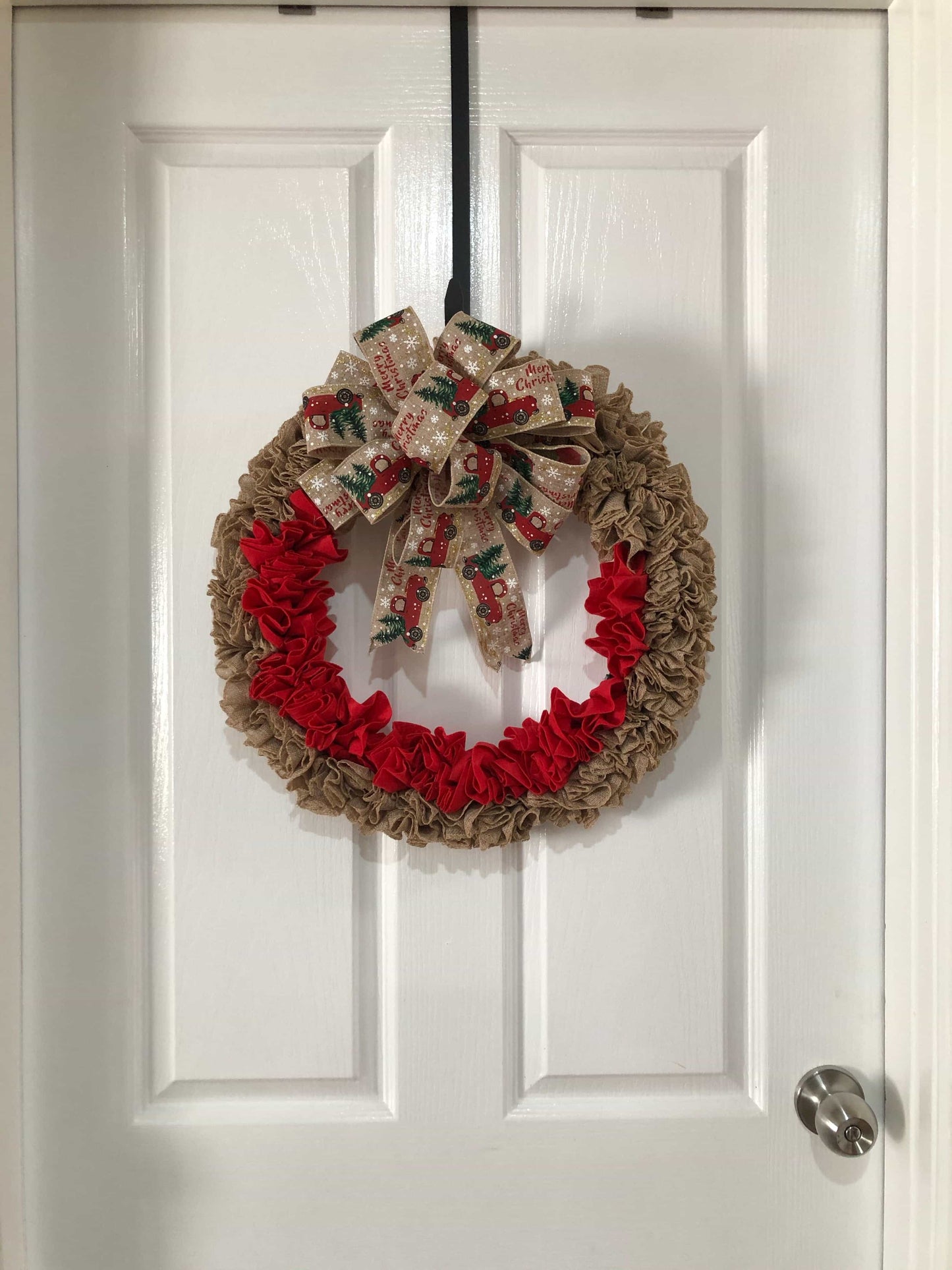 Burlap Christmas wreath-All-Times-Gifts