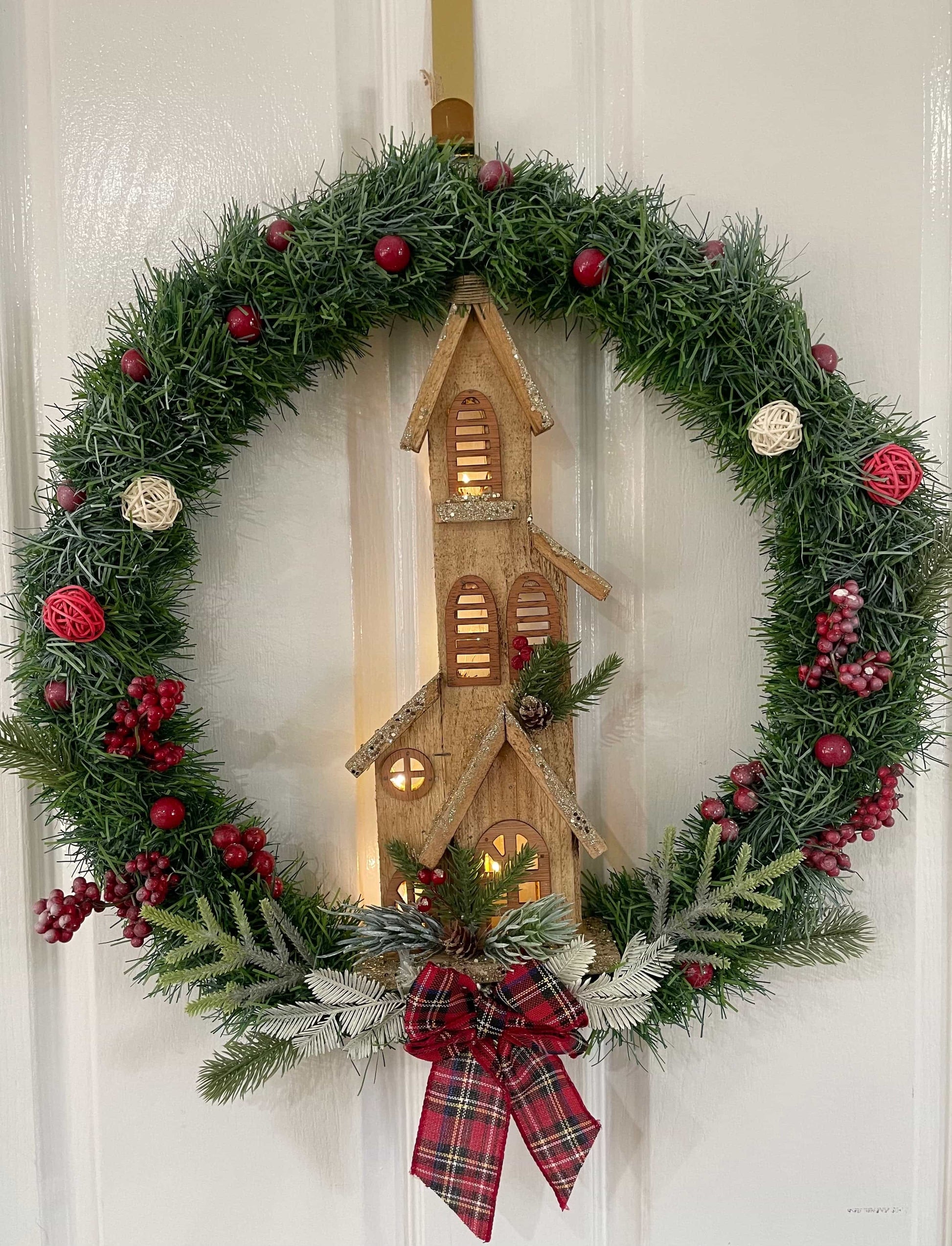 Christmas Light Up Wreath-All-Times-Gifts