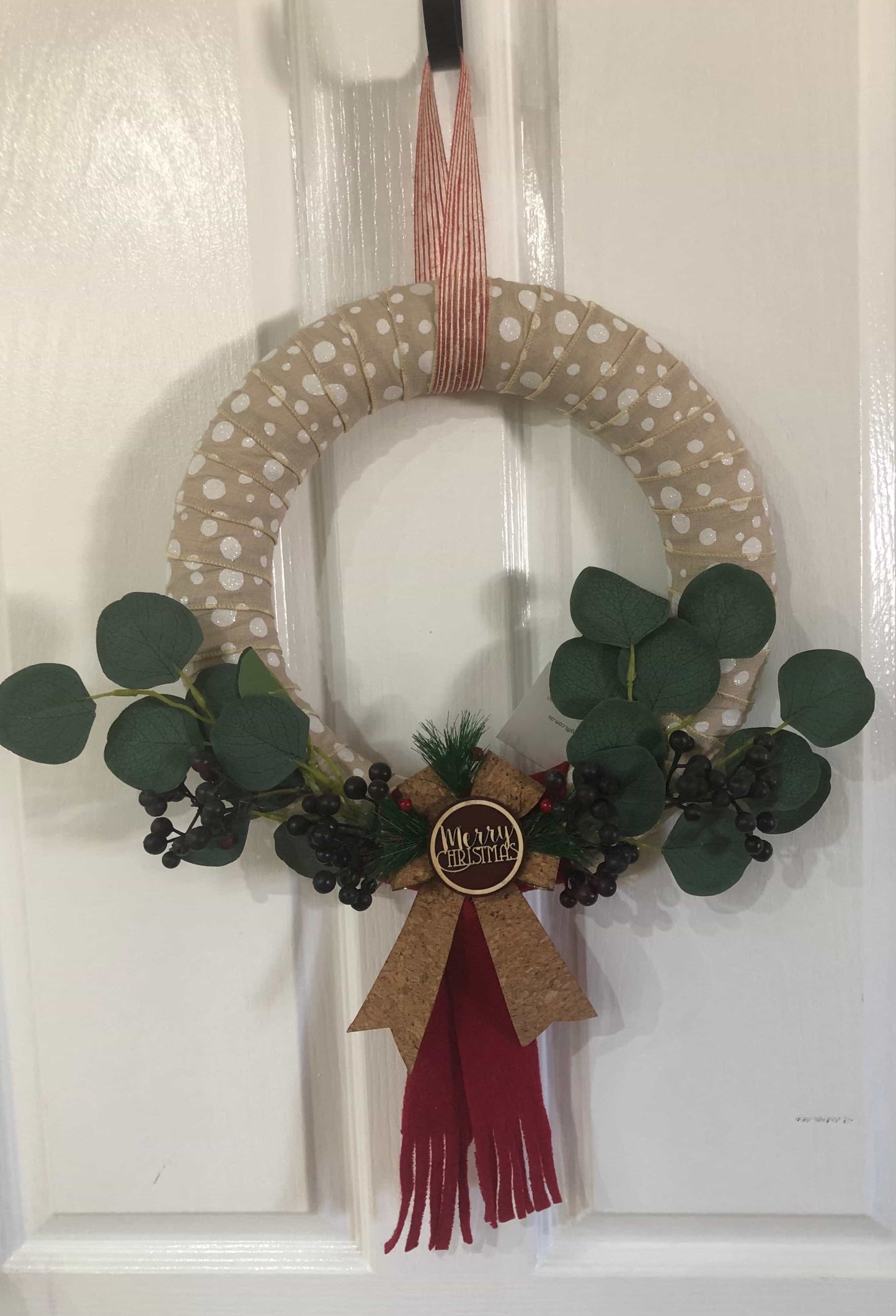 Christmas wreath with scarf-All-Times-Gifts
