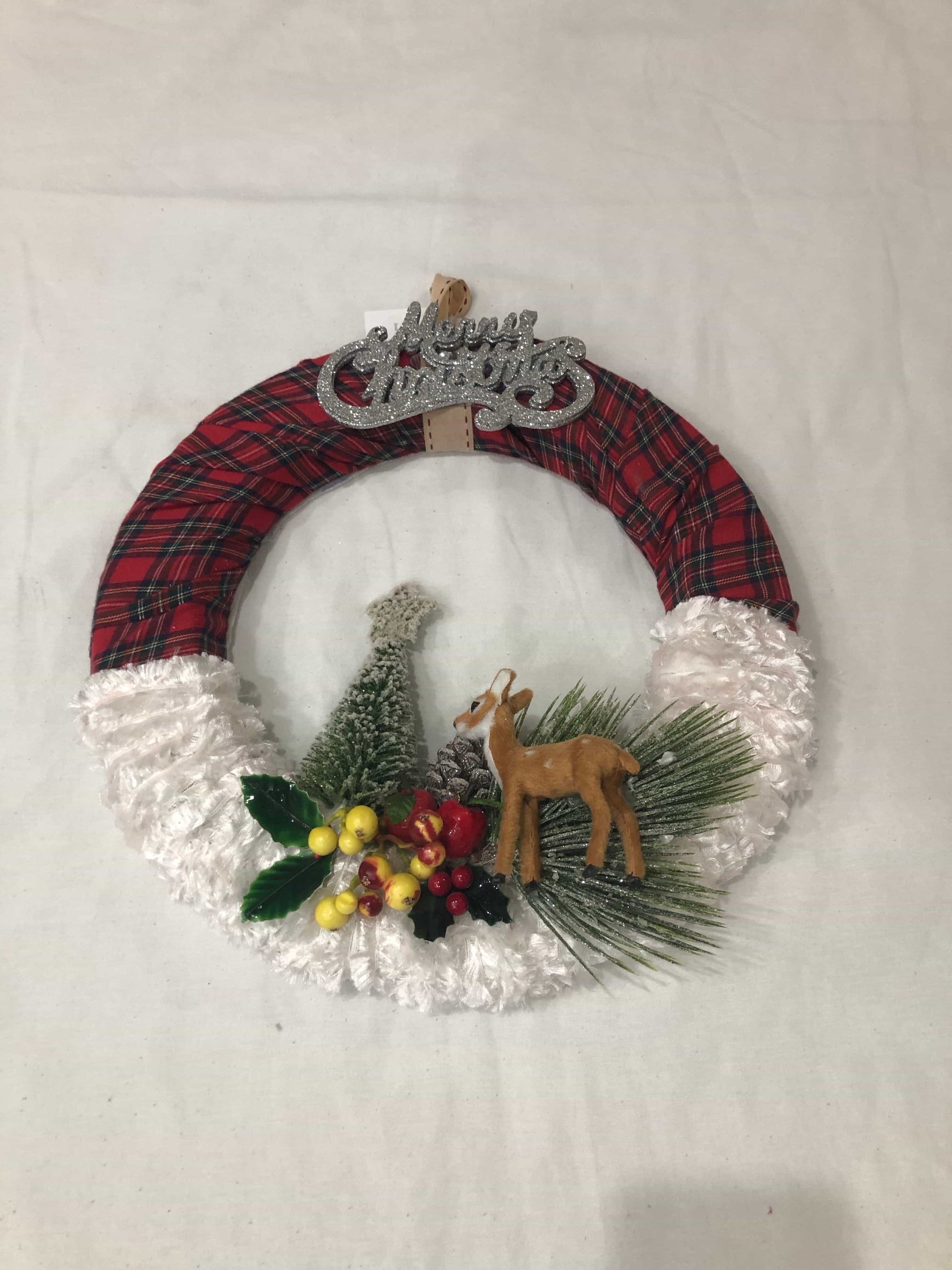 Christmas Wreath with Snow Effect-Christmas Gifts-All-Times-Gifts