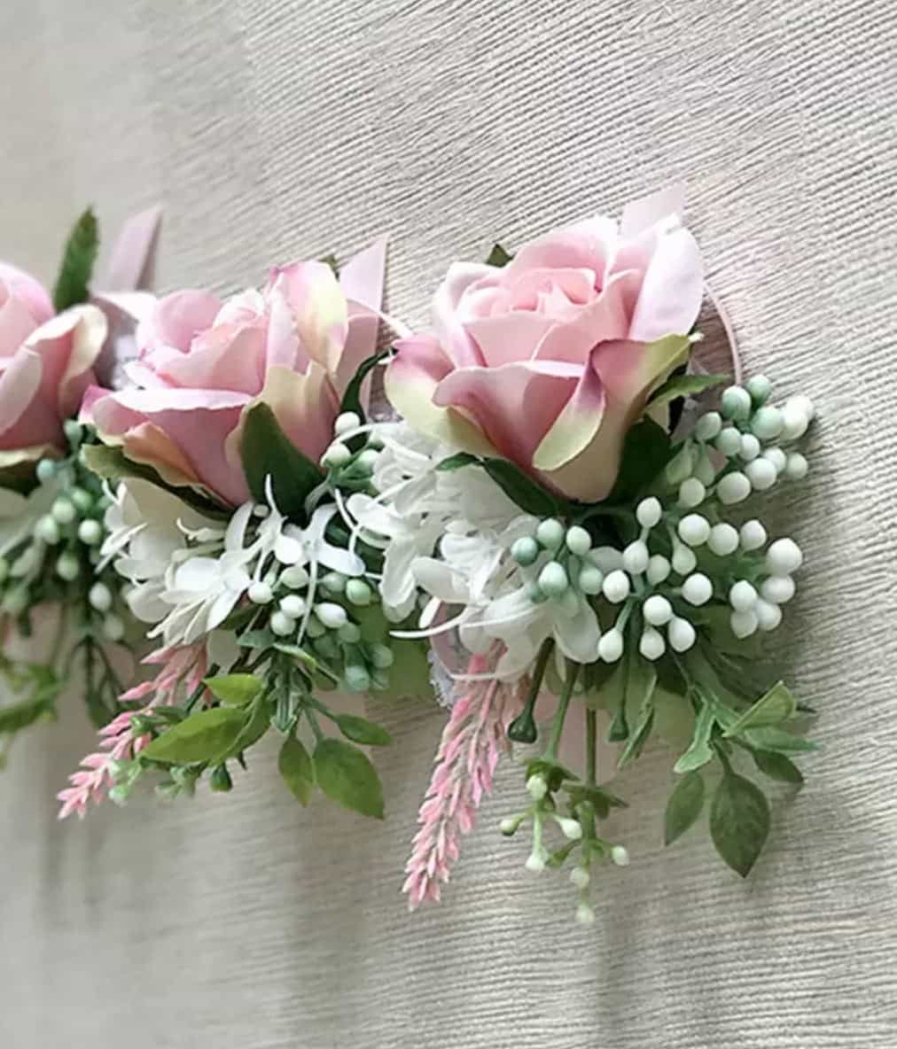 Matching Corsage Or buttonhole Pink Floral with buds-Event-All-Times-Gifts