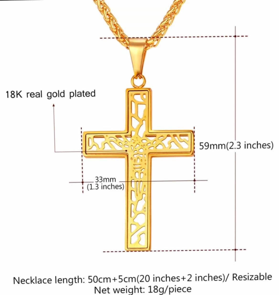 Cross Necklace Vintage Stainless Steel/Gold or silver Color-Jewellery-All-Times-Gifts