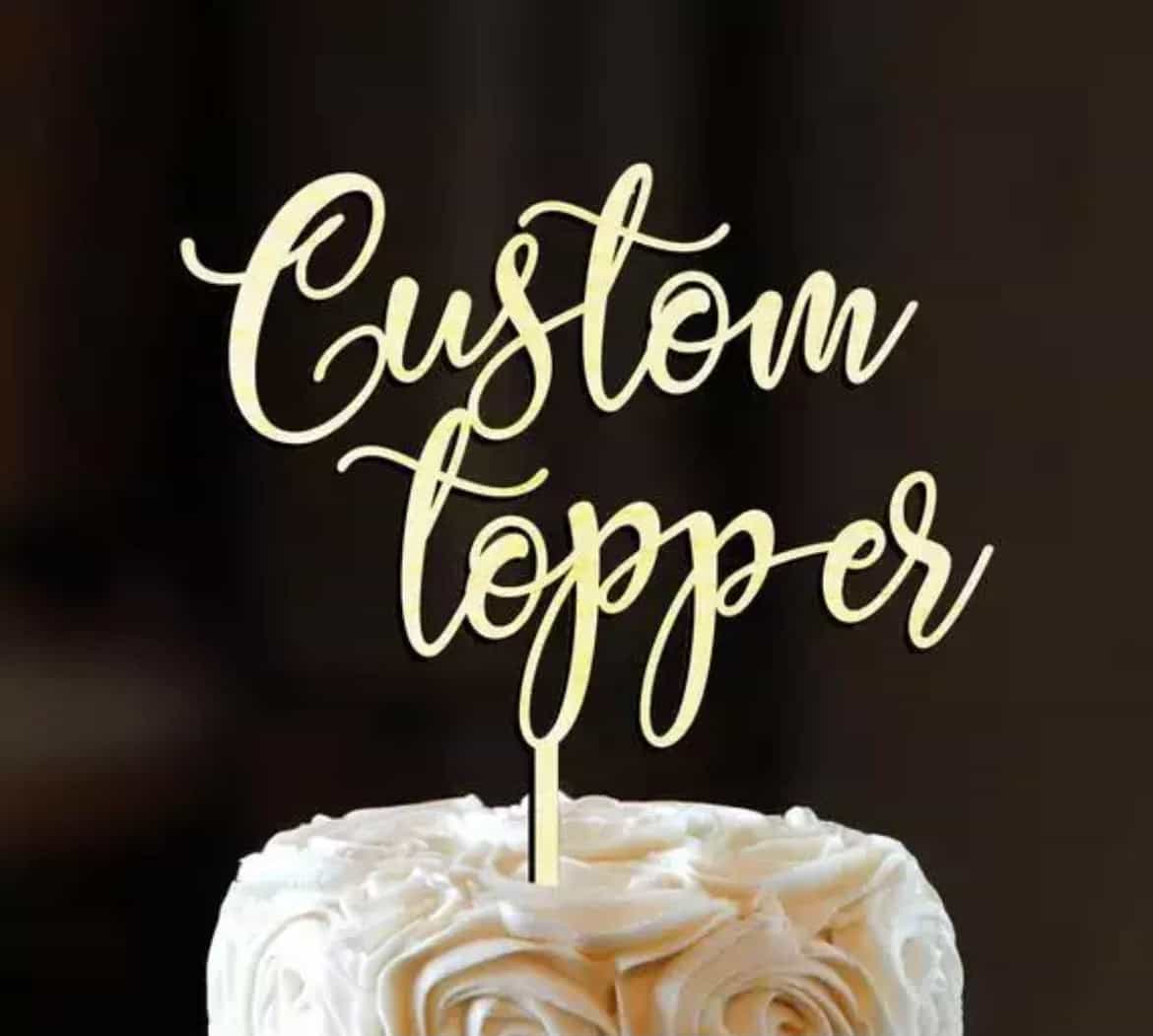 Personalised Decorative Name Cake Topper