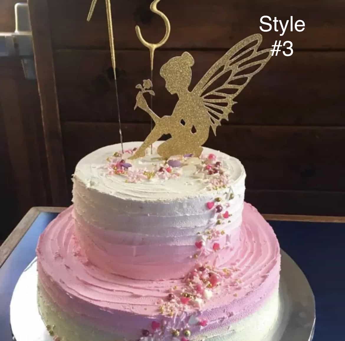 Fairy Golden Cake Topper-All-Times-Gifts