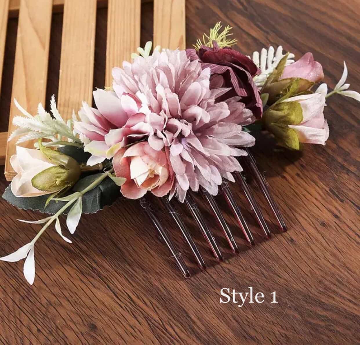 Floral Bridal Hair Comb-All-Times-Gifts