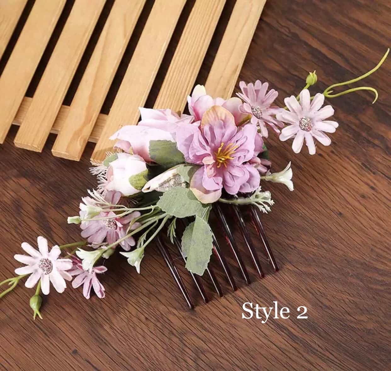 Floral Bridal Hair Comb-All-Times-Gifts