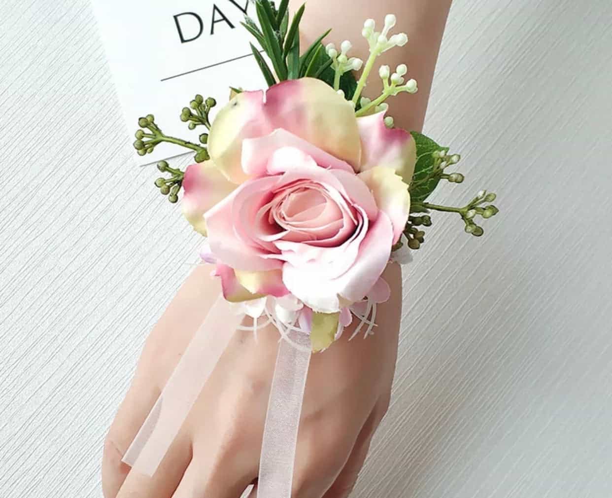 Floral Rose Corsage Bracelet-Event-All-Times-Gifts