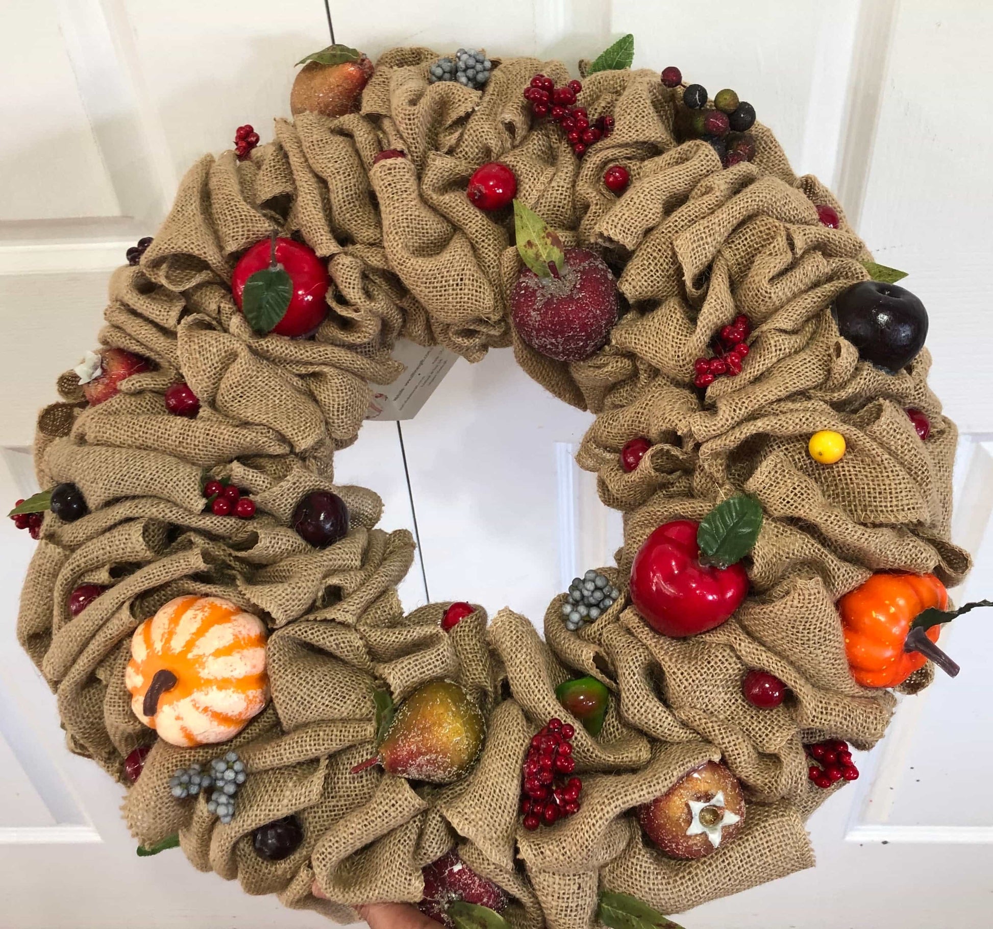 Fruit Burlap Wreath-Wreath-All-Times-Gifts