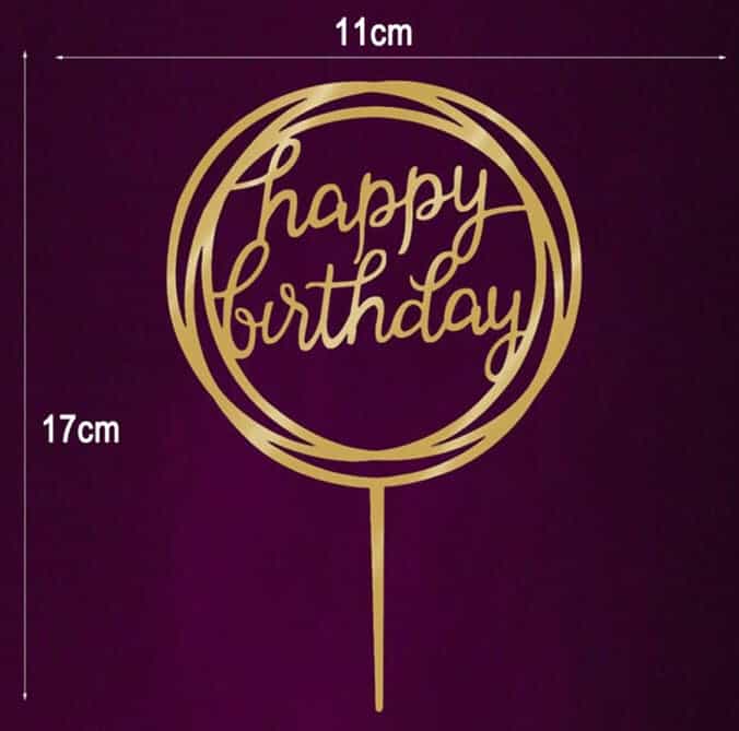 Circle Birthday Cake Topper-Cake Topper-All-Times-Gifts