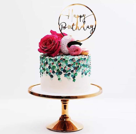 Round Birthday Cake Topper-Cake Topper-All-Times-Gifts