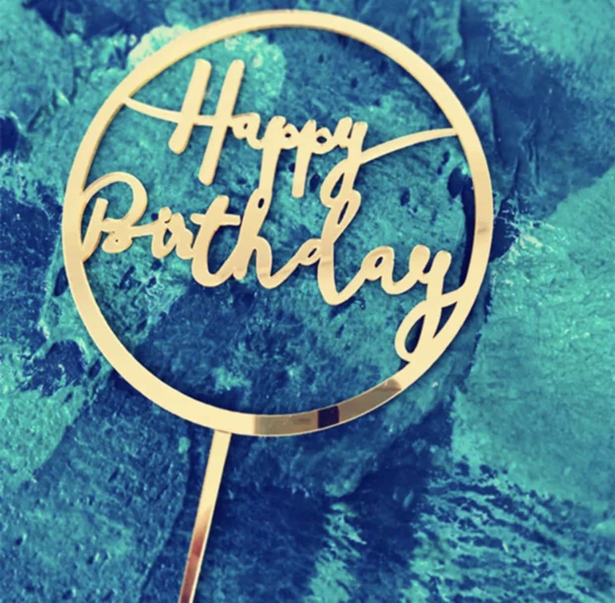 Round Birthday Cake Topper-Cake Topper-All-Times-Gifts