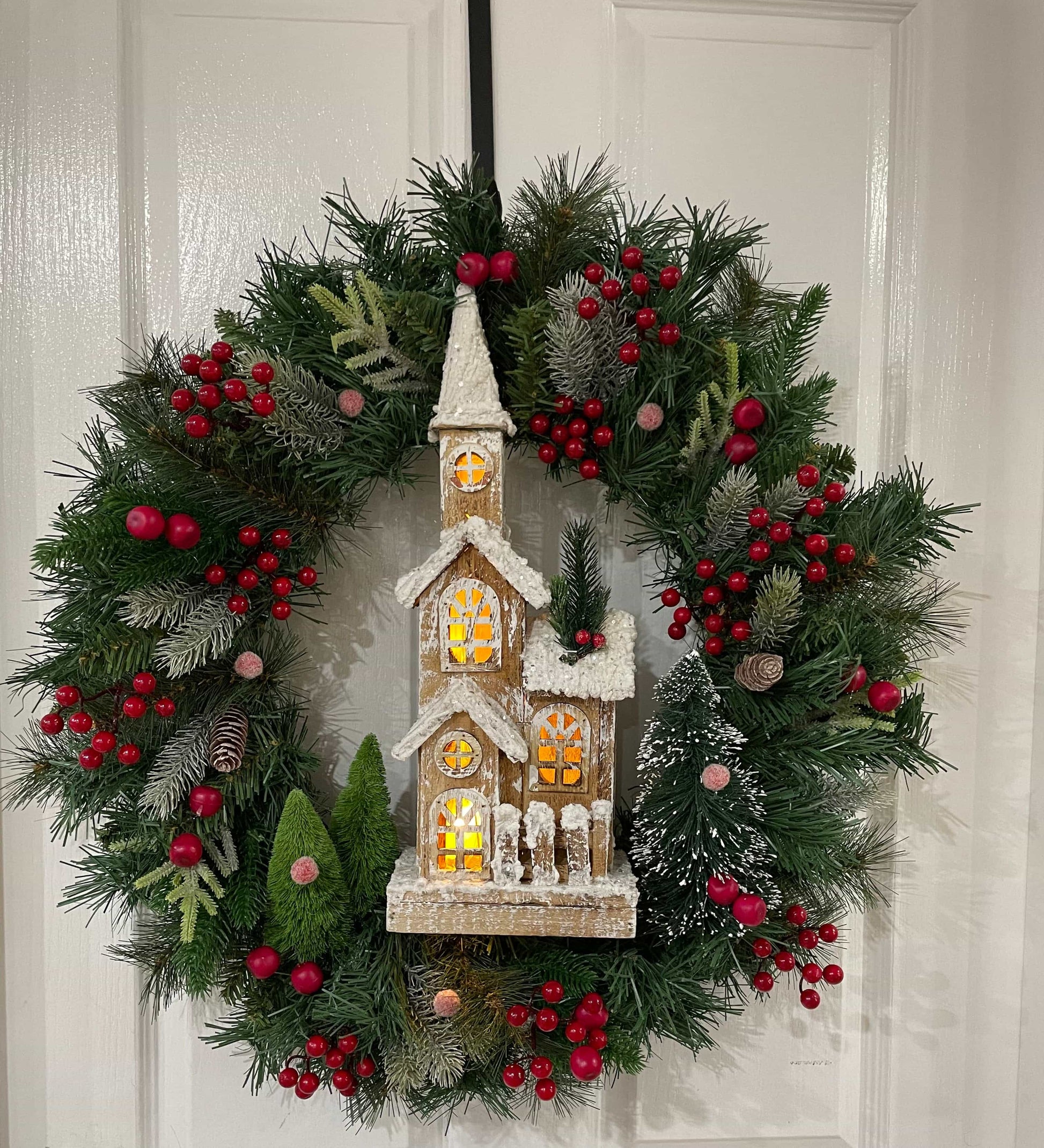 Light up church Christmas wreath-All-Times-Gifts