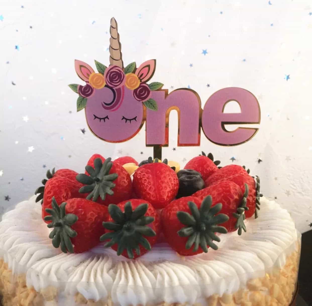 One Unicorn Cake Topper-Cake Topper-All-Times-Gifts
