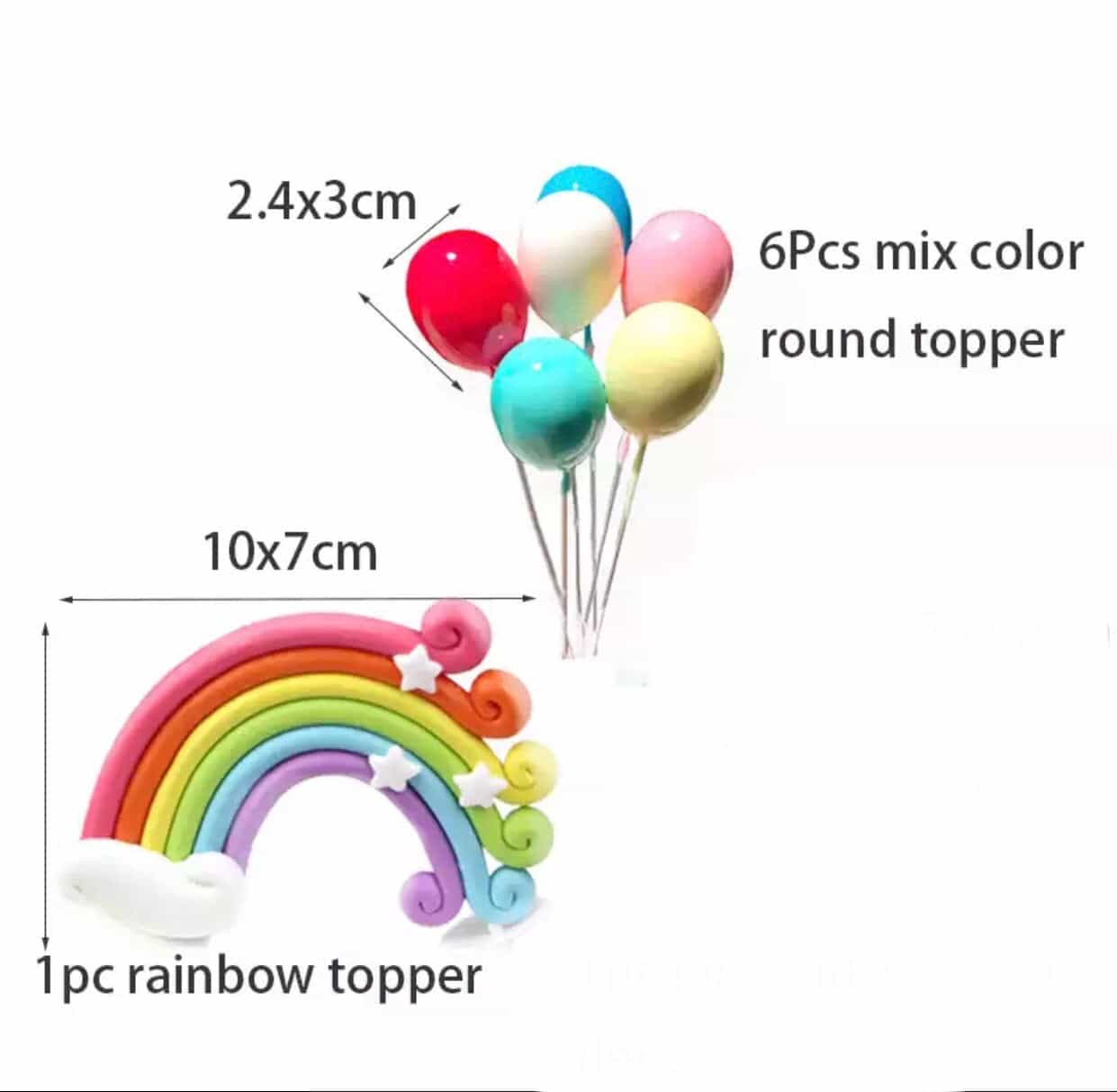 Rainbow Set Cake Topper-Cake Topper-All-Times-Gifts