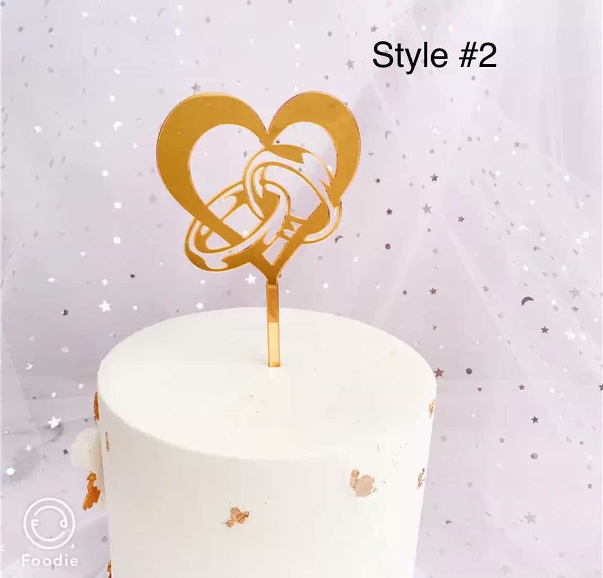 Love Heart Cake Topper-Cake Topper-All-Times-Gifts