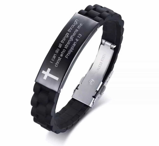 Silicon Bracelet with Bible Scriptures-All-Times-Gifts