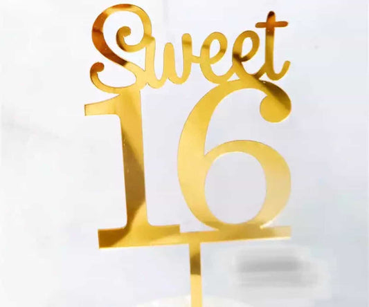 Sweet 16 Cake Topper-Cake Topper-All-Times-Gifts
