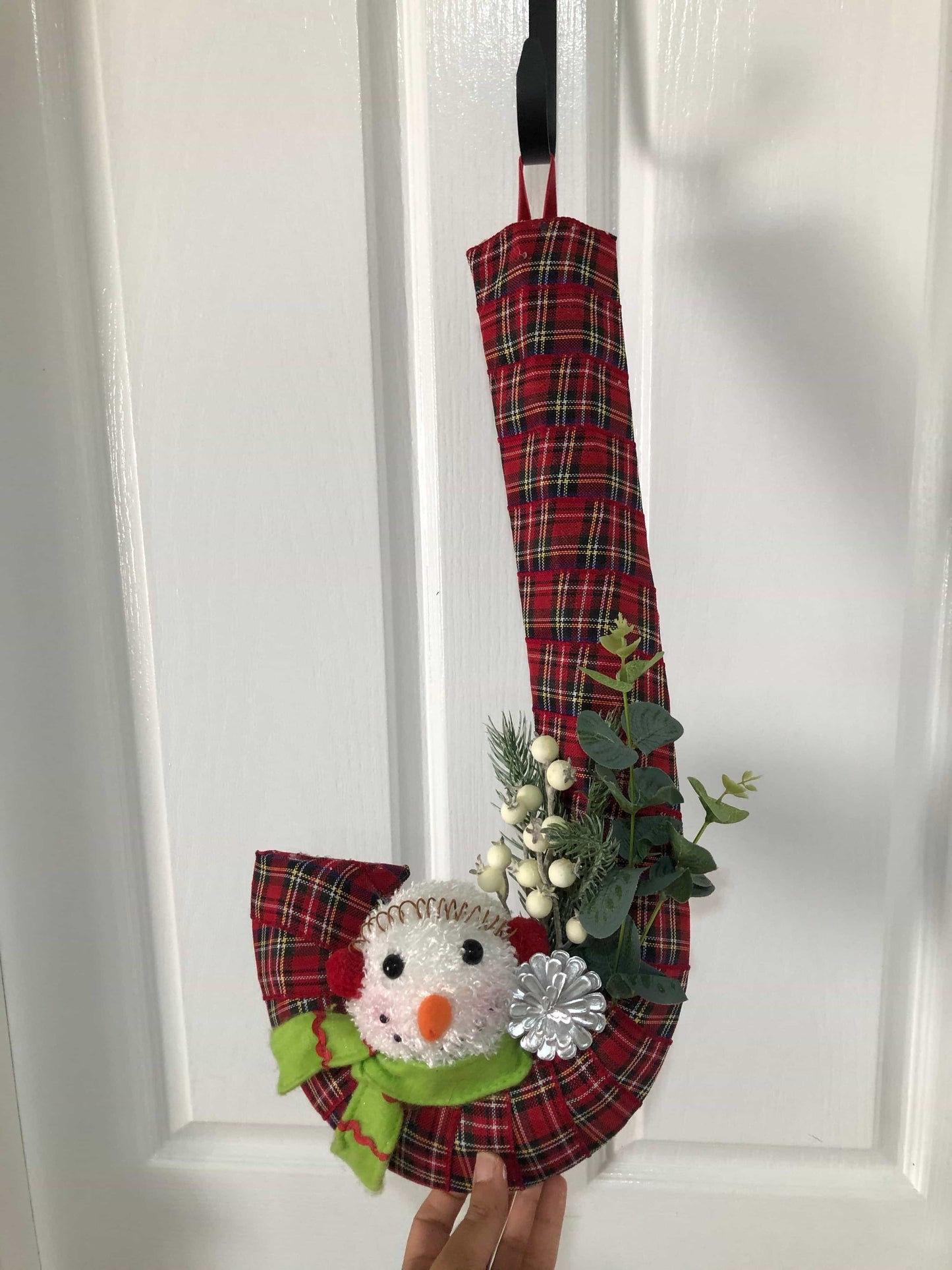 Tartan candy cane wreath-All-Times-Gifts