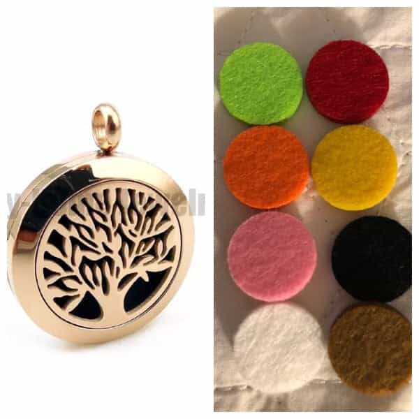 Tree of Life necklace diffuser locket with pads for Essential Oils Or Perfume-Jewellery-All-Times-Gifts
