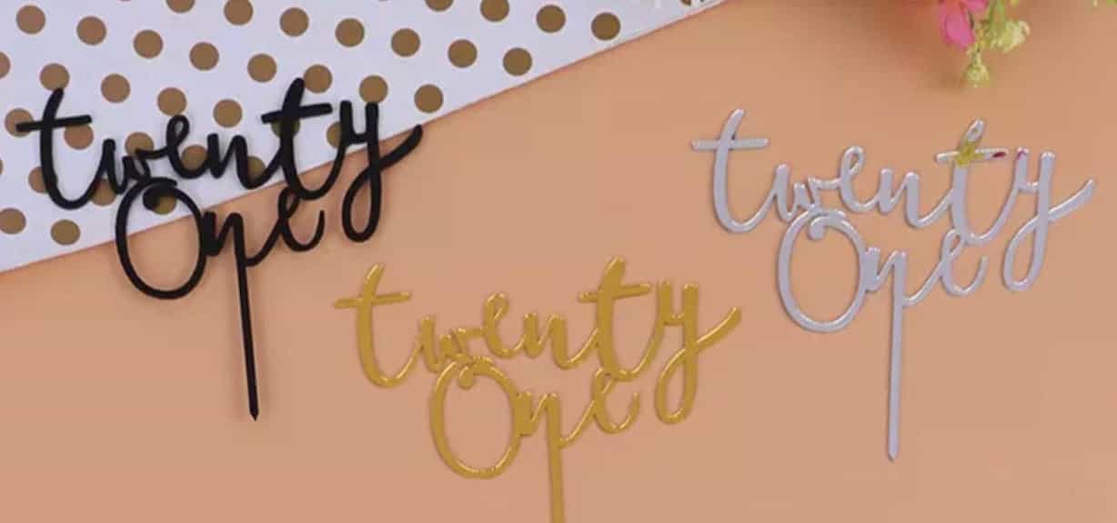 Twenty One Cake Topper-Cake Topper-All-Times-Gifts
