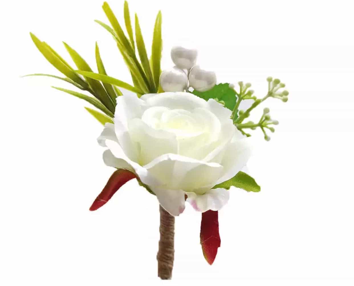 White rose buttonholes-All-Times-Gifts